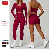 Nouvel ensemble de 4 pièces de sport et de yoga respirant, grande taille, couleur nude, sexy, avec soutien-gorge asymétrique, legging et short, pour la gym et le fitness