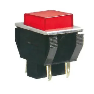 חדש עיצוב מכירה לוהטת Led מנורת מלבן כפתור סוג ב-off DPST 15A 250VAC גבוהה הנוכחי פלסטיק לדחוף כפתור מתג עם 4 פינים