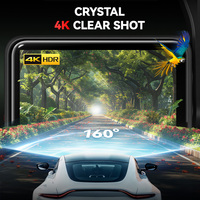 Système de suivi Redtiger Dealer F4 4K Mini, boîte noire de voiture, enregistreur vidéo double objectif, écran tactile, vision nocturne, capteur de stationnement 24h/24