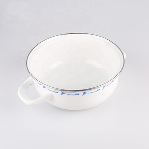 Olla Profesional para Mejillones de <span class=keywords><strong>Hierro</strong></span> Fundido Esmaltado con Dos Asas y Tapa de Acero Inoxidable, Tamaños 18/20/26 cm, Apta para Horno, Negra, Marca OEM - Product Image 5