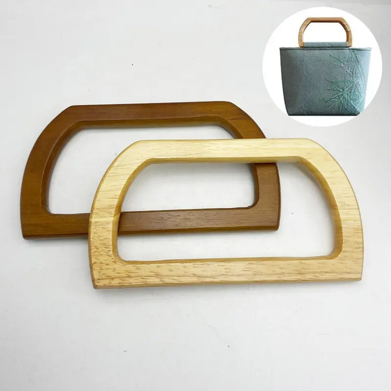 Multi Shapes Custom DIY Making wooden handles for handbags wood handles for handbags ladies hand bags