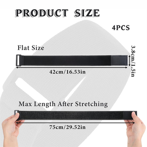 Sangles de jambe réglables pour pantalons de cyclisme, de pêche et de sport – Bandes de maintien élastiques pour une sécurité accrue - Product Image 2