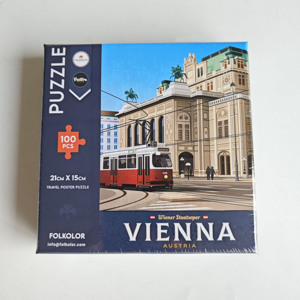 Rompecabezas de 100 Piezas de Alta Calidad, Personalizado, a Todo Color, Educativo, de Cartón, con Diseño de Póster de Viaje a Viena, con Logotipo Personalizado - Product Image 3