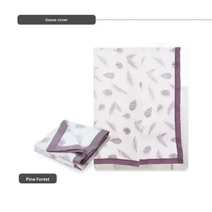 <strong>Children's</strong> Adult Bamboo Cotton 4-layer 6-layer Thin Air-conditioned Room <strong>Quilt</strong> 150x200cm Kindergarten Use - Product Image 6