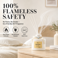 Diffuseur d'arômes WELLNESS pour la maison, marque privée personnalisée, collection Young & Fresh, diffuseur à bâtonnets parfumés sans flamme et non toxique