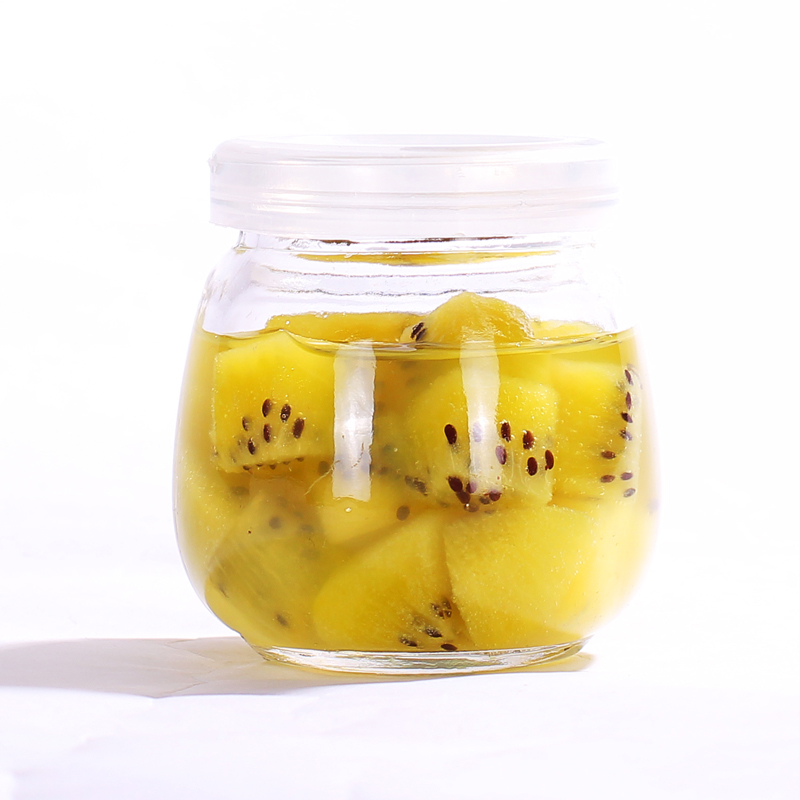 Wholesale 100ml 200ml 300ml Round Glass Mousse Pudding Yogurt Jam Jars With Plastic Cap