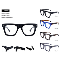 Lunettes optiques épaisses en acétate, monture carrée audacieuse, anti-lumière bleue pour le travail sur écran numérique