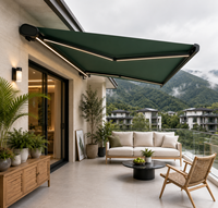 Auvent rétractable électrique en alliage d'aluminium pour extérieur, imperméable et résistant au soleil, pour balcons, villas, toits, terrasses