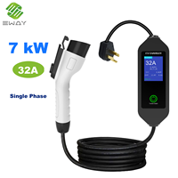 Chargeur EV portable 7KW AC 32A, chargeur de voiture électrique, type 1 J1772, avec sac de transport gratuit, vente chaude