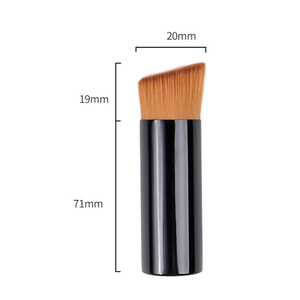 Venta caliente herramienta de belleza de <span class=keywords><strong>Base</strong></span> única Mini portátil oblicua cabeza plana <span class=keywords><strong>base</strong></span> de contorno líquido cepillo de maquillaje cosmético profesional - Product Image 2