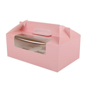 Yüksek Kaliteli Saplı Tekli Pembe Beyaz Mermer Saplı <span class=keywords><strong>2</strong></span> 4 6 Bölmeli Cupcake Kutusu - Product Image 6