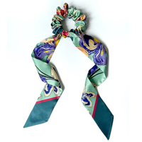 Accessoires pour cheveux de luxe de créateur ruban imprimé bande de soie chouchous floraux ensembles de soie cadeau pour meilleure amie femme
