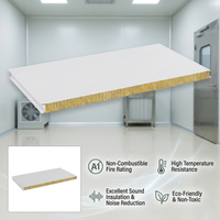Panel Sándwich de Lana de Roca Ignífugo A1, Panel de Pared para Cuartos Limpios, Panel Sándwich de Acero con Aislamiento Térmico