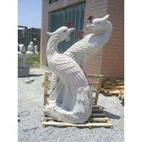 Sculpture de nuage à double dragon en marbre blanc, relief de dragon porte-bonheur, statue en pierre sculptée à la main, résistante aux intempéries, pour extérieur
