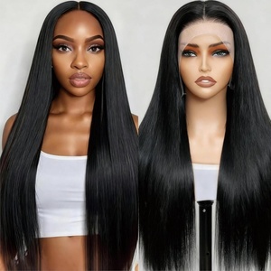 Promotion $78 Wholesale 10A Full Virgin Brazilian Hair Wig 100% Human Hair Straight 13X4 Lace Front Wigs for Black Women - Product Image 5