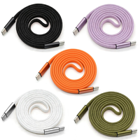 Nouveau câble de charge magnétique en alliage d'aluminium Type-C 240W à charge rapide, gaine tressée en cuivre pur rétractable pour téléphone portable