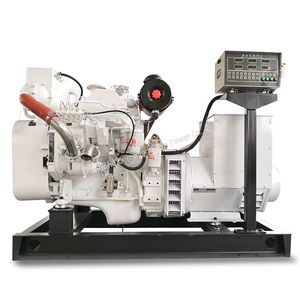 Generador diésel de uso marino de <span class=keywords><strong>50</strong></span> kW, generador de barco marino de <span class=keywords><strong>50</strong></span> kW con motor Cummins con bomba de agua de mar e intercambiador de calor - Product Image 1