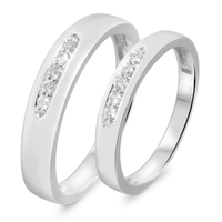 Bagues de fiançailles de mariage en diamant et or pur originales personnalisées 10k 14k 18k Ensemble de couples assortis pour hommes et femmes pour les fêtes