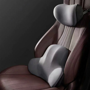 Cojín de Asiento de Coche Transpirable de Espuma Viscoelástica, Reposacabezas de Lujo, Soporte Lumbar, Almohada de Algodón, Masajeador de Espalda Universal - Product Image 3