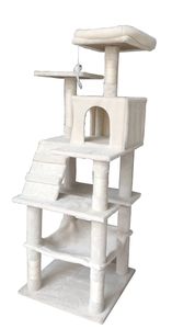 Árbol de lujo para gatos, Diseño Artesanal de madera y plástico para gatos de interior - Product Image 4