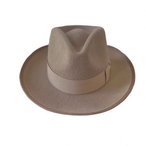 ND094 Sombrero Judío de Fieltro de Lana, Sombrero Fedora de Lana para Adulto, Gorras de Lana para Caballero, Sombrero Steampunk - Product Image 1