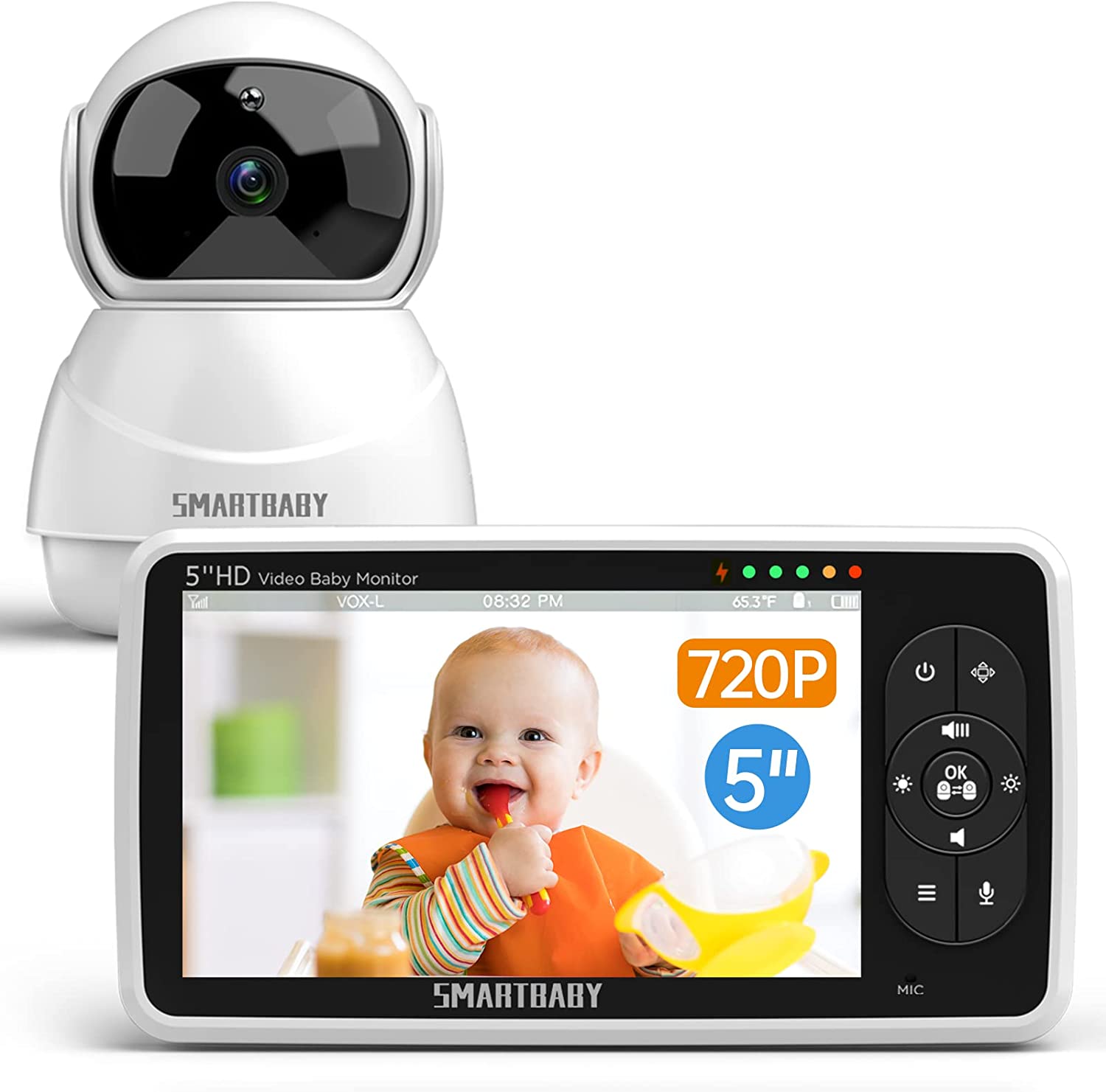 5 inch HD hot selling smartree reliable baby monitor manufacturer, baby monitor factory