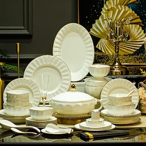 Service de vaisselle en céramique Jingdezhen, personnalisable avec logo, en porcelaine fine, pour la maison, vente en gros - Product Image 2