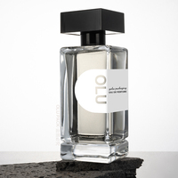 Flacon de Parfum Carré de Luxe Vide en Verre avec Pulvérisateur, Design 2025 Personnalisé OEM, Logo Personnalisé, 100ml avec Capuchon Noir, Couleur Cosmétique Personnalisée