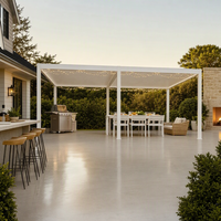 Pergola à lames orientables en aluminium – Structure extérieure étanche et écologique pour stations balnéaires, balcons et jardins naturels