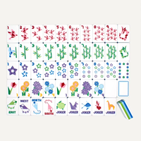 Tuiles de Mahjong américaines en acrylique personnalisées à 5 couches, motif floral grue origami, 160 pièces, jeu de table de luxe standard NMJL, cadeau