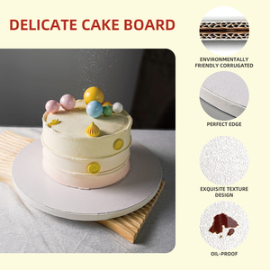 Custom 8 10 12 14 Inch Corrugated Paper <strong>Cake</strong> Board Gold White <strong>Cake</strong> Drum Food Grade Grease Proof Oval/Square/Rectangle Shapes - Product Image 6
