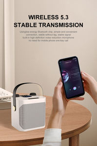 블루투스 무선 노래방 스피커 2 개 휴대용 마이크 라디오 노래방 기계 음악 플레이어 노래 녹음기 KTV 마이크 - Product Image 3