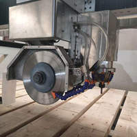 Scie à pont CNC 5 axes HMI pour la découpe et le meulage de pierre avec composants d'engrenage pour marbre et granit, facile à utiliser