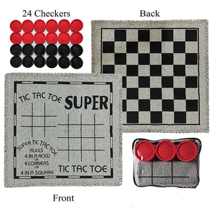 3 trong 1 lớn dệt vải cờ với Túi PVC Tic Tac Toe Hội Đồng Quản trị trò chơi - Product Image 1