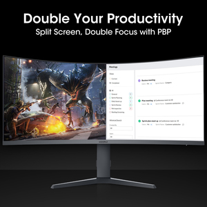 Monitor Gaming Curvo Ultraancho KOORUI 34E6UC de 34 Pulgadas, WQHD, 165Hz, 1000R, 1ms MPRT, HDR400, DCI-P3 95%, FreeSync Premium, 1 DP 1.4, 34-i - Product Image 2