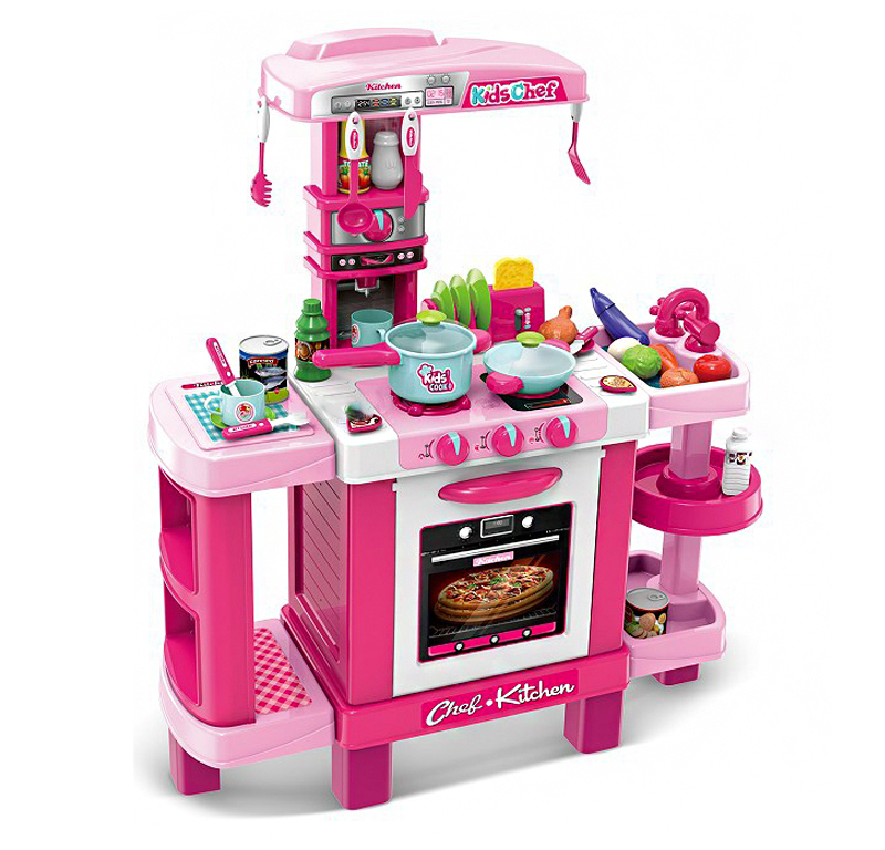 Новый дизайн, девочки, ролевые игрушки для кухни, большой размер, кухонный набор для приготовления пищи для детей