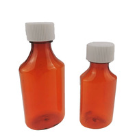 Bouteille de sirop contre la toux en verre ambré de 8 oz avec bouchon doseur, flacon de réactif liquide pour laboratoire