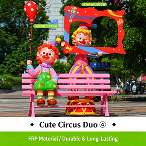 Estatua <span class=keywords><strong>de</strong></span> Payaso <span class=keywords><strong>de</strong></span> Fibra <span class=keywords><strong>de</strong></span> Vidrio, Escultura Colorida <span class=keywords><strong>de</strong></span> Personaje <span class=keywords><strong>de</strong></span> Circo con Múltiples Poses para Eventos <span class=keywords><strong>de</strong></span> Carnaval, Plaza al Aire Libre - Product Image 4