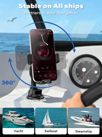 Support de téléphone pour voiture APPS2CAR avec ventouse complète, breveté, à dégagement rapide à une main, col de cygne flexible