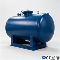 Grand réservoir horizontal de carburant diesel 5000-200000L en acier au carbone, stockage hors sol, certifié ASME CE pour usage industriel