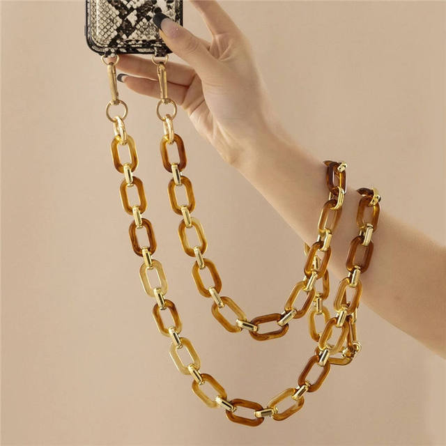 Cellphone Strap With Ring New Acrylic Link Chain for Phone Cases Acrylic Chain for Phone Holder Acrylic Chunky Phone Chain Charm