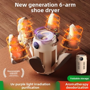 Portable and Foldable Shoe Dryer with Six Arms Featuring Constant Temperature Dehumidification Odor <b>Removal</b> 6-arm Shoe Dryer - Product Image 6