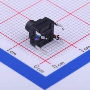 TC-FS66D-C-F Tactile Switch Through hole Component (THT)-4P,6x6mm Switch Single Pole Single Throw Round Button 2.6N Through Hole - Product Image 2