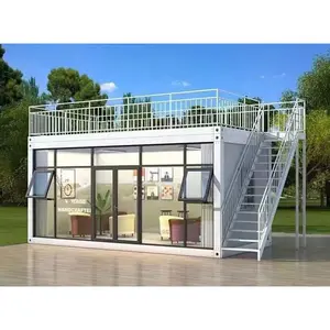 Perumahan portabel resor mobile 20 kaki rumah modular rumah pantai untuk dijual di Kenya