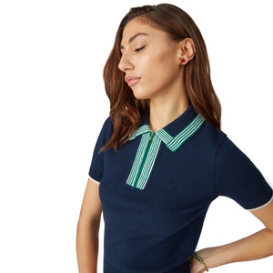 Women's Custom Logo Preppy Knitwear A-Line <b>Skirt</b> Set Breathable Short High-<b>Waisted</b> <b>Elastic</b> Short-Sleeved Golf Polo Printed - Product Image 4