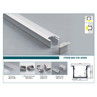 Canal de profil encastré en aluminium LED de haute qualité personnalisé pour l'éclairage de bande de LED pour la décoration 23.5*20.49mm