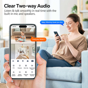 Cámara de Seguridad WiFi de 6MP con Doble Lente, 2K, PTZ Interior, 360° °   Monitor Inteligente para Bebés y Mascotas con Detección Humana <span class=keywords><strong>por</strong></span> IA, Visión Nocturna en Color - Product Image 5