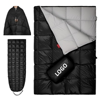 Couverture de camping et de voyage, poncho, doublure de sac de couchage, couette de voyage légère, compressible, imperméable, chaude et matelassée pour l'extérieur, toutes saisons et par temps froid