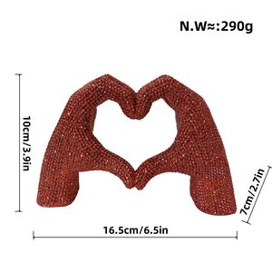 Estatuas Decorativas Modernas de Resina para Exhibición en Tiendas, Figuras Creativas Personalizadas de Poliresina, Escultura de Gesto de Mano para el <span class=keywords><strong>AMOR</strong></span> - Product Image 6