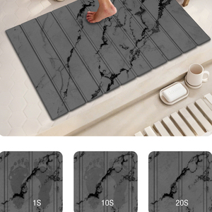 מחצלת ייבוש מאבן דיאטומית סופגת במיוחד בגודל 24*16 אינץ', מתקפלת, לייבוש מהיר, מתאימה לאמבטיה ולמטבח. - Product Image 4